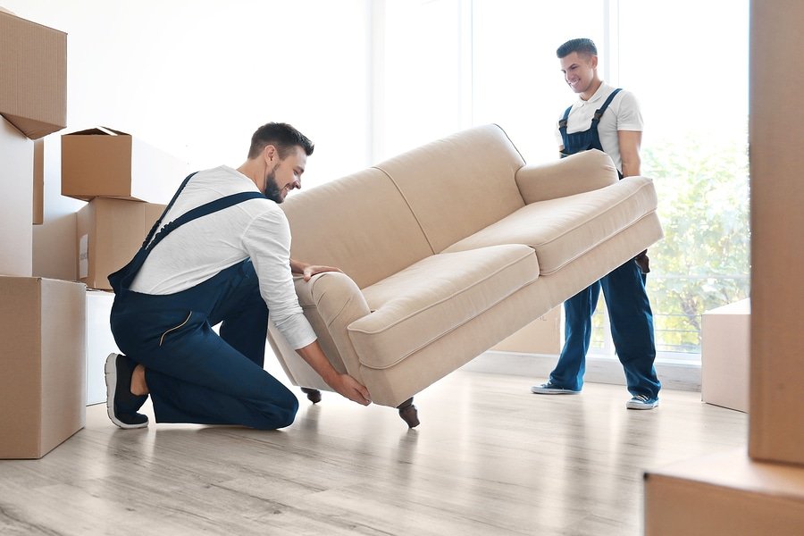 bigstock delivery men moving sofa in ro 219881854